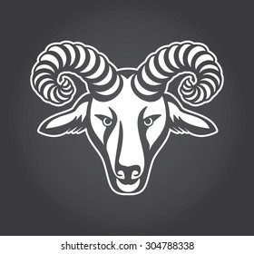 Golden Goat Head Image Black Background Stock Illustration 1646310085 ...