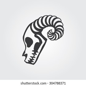 Simple Icon: Aries Skull