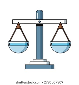 Simple icon of a balance scale, representing justice or measurement, carat scale