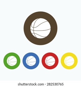 Simple icon ball for basketball.