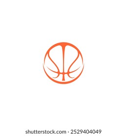 simple icon ball basketball logo, vector