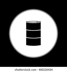 Simple icon barrels of oil. Flat design style.