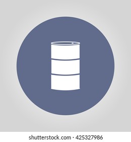 Simple icon barrels of oil. Flat design style.
