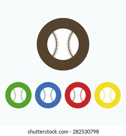 A simple icon for baseball ball.