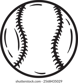 
simple icon of baseball ball illustration