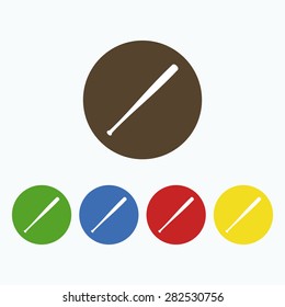 A simple icon for baseball bat.