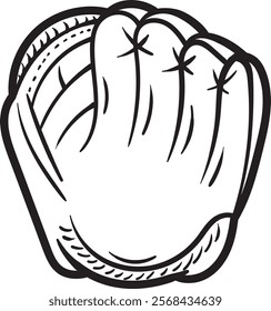 simple icon of baseball glove illustration