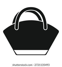 Icono simple de un bolso de playa, perfecto para representar vacaciones de verano y viajes