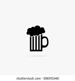 Simple icon of beer mug