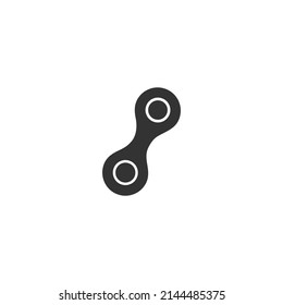 Simple icon bicycle chain links. Vector flat sign