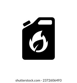 Simple icon of Biofuel can. Renewable energy and green environment. Biogas concept