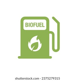 Simple icon of Biofuel. Renewable energy and green environment. Biofuel concept