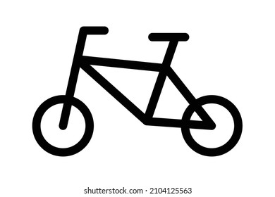 Simple icon of a black bicycle. Vector.