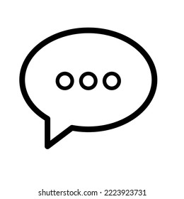 einfache Symbol-Schwarze-Linie-Talkblase