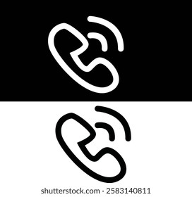 Simple icon with black and white two-color elements