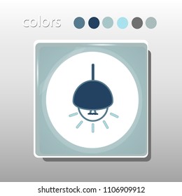 Simple icon. Blue colors. Flat design. Cold shades. Illustration can be used in the internet shop,
banners, websites, computer programs, advertisements. Lantern icon.


