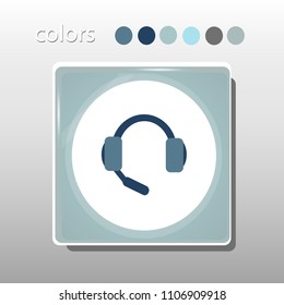 Simple icon. Blue colors. Flat design. Cold shades. Illustration can be used in the internet shop,
banners, websites, computer programs, advertisements. Support icon.


