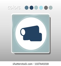 Simple icon. Blue colors. Flat design. Cold shades. Illustration can be used in the internet shop,
banners, websites, computer programs, advertisements.
Camera icon.