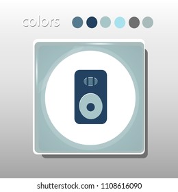 Simple icon. Blue colors. Flat design. Cold shades. Illustration can be used in the internet shop,
banners, websites, computer programs, advertisements. Loudspeaker icon.



