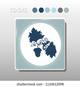 Simple icon. Blue colors. Flat design. Cold shades. Illustration can be used in the internet shop,
banners, websites, computer programs, advertisements. Grapes icon.


