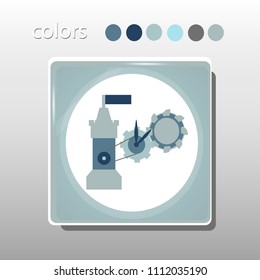 Simple icon. Blue colors. Flat design. Cold shades. Illustration can be used in the internet shop,
banners, websites, computer programs, advertisements.
Company icon.
