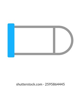 Simple Icon of a Blue and Gray USB Drive