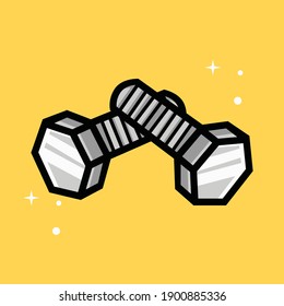 Simple Icon Bolt Vector Illustration Isolated