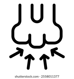 Simple icon of a bone healing process with arrows showing bone regeneration
