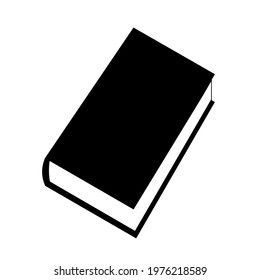 Simple icon of book for apps and websites isolated on white background