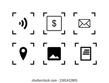 Grupos de iconos simples para aplicaciones móviles o de escritorio y diseño de sitios web