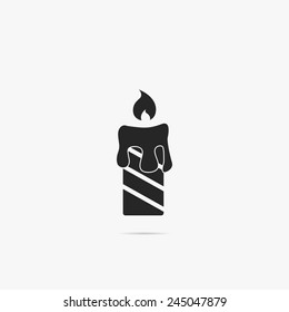 Simple icon burning candles.