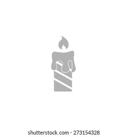Simple icon burning candles.