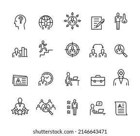 simple icon business corporate, black lines design