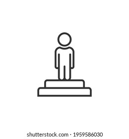 Simple icon for business, finance, someone achieving success, presentations, team work, and office work