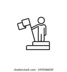 Simple icon for business, finance, someone achieving success, presentations, team work, and office work