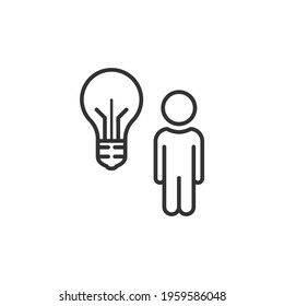 Simple icon for business, finance, someone achieving success, presentations, team work, and office work