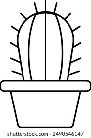 Simple icon of a cactus