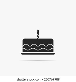 A simple icon of cake.