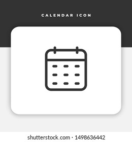 Simple icon of Calendar Related Vector Line. EPS 10