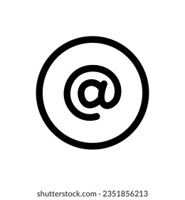 Simple At icon. The icon can be used for websites, print templates, presentation templates, illustrations, etc
