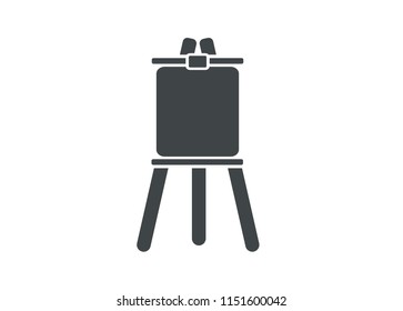 simple icon of canvas/painting tool