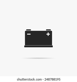 Simple icon car battery.