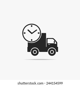 Simple icon car delivery.