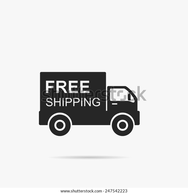 Simple icon car free of\
Delivery.