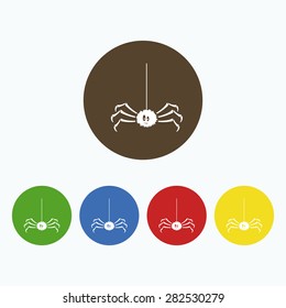 Simple icon cartoon spider.