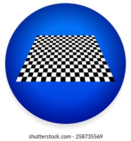 Simple Icon with Checkered Plane - Checkerboard, Chess Board Pattern