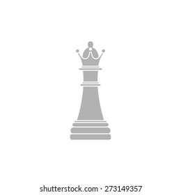 Simple icon chess queen.