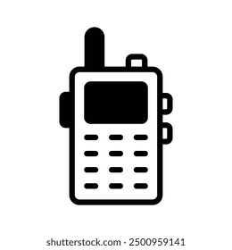 A simple icon of a classic mobile phone with a numeric keypad