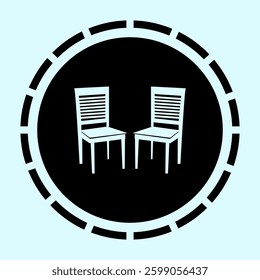 simple icon of classic wooden chair