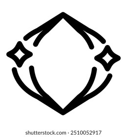 Simple icon of a clean and shiny surface, perfect for representing cleaning services